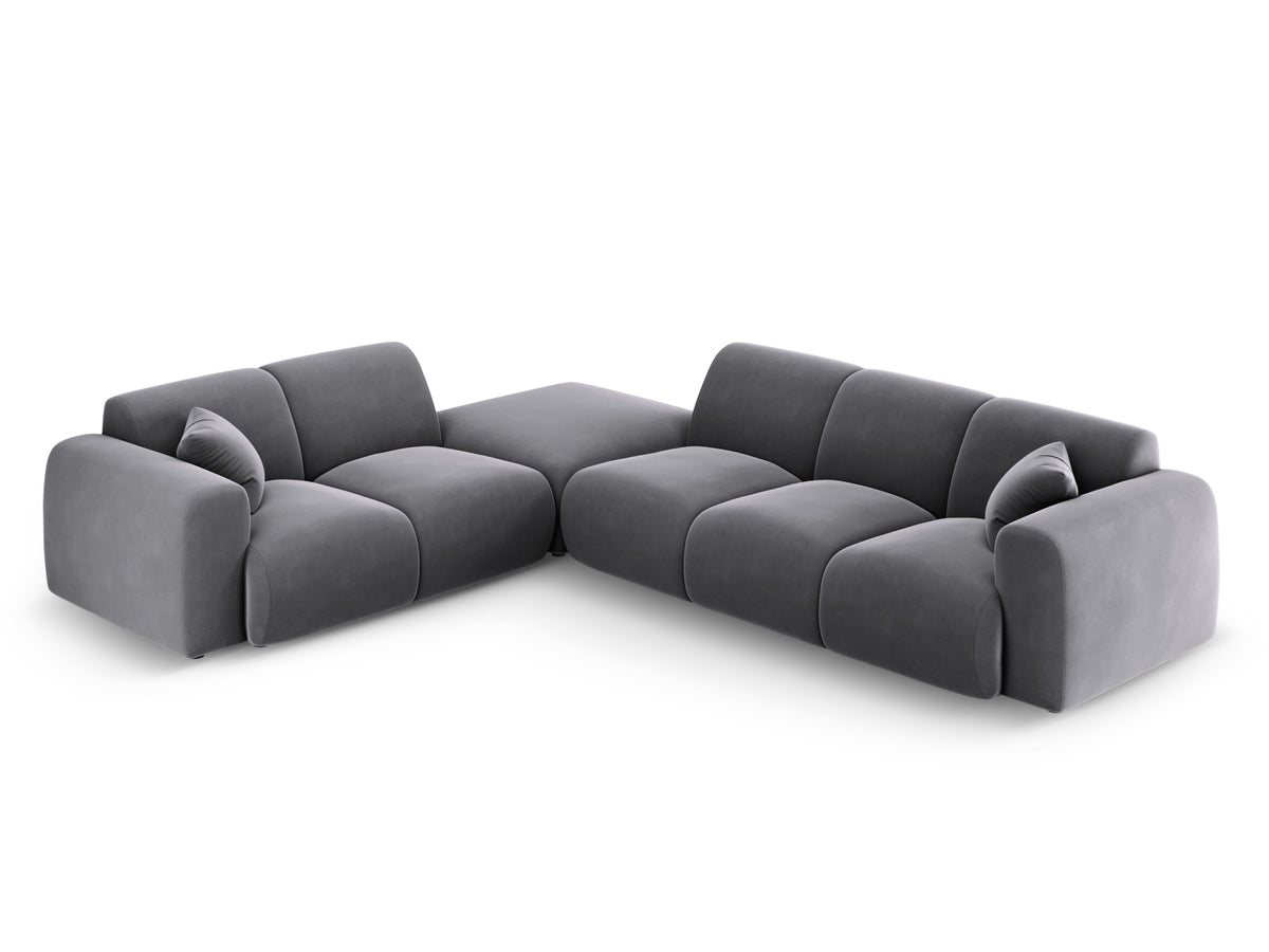 Nolio Corner Sofa, 4 Seats, 315x250 cm — Dark Grey / Left