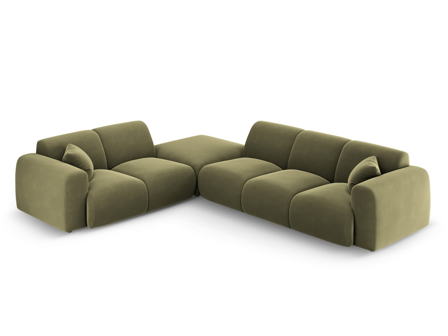 Nolio Corner Sofa, 4 Seats, 315x250 cm — Light Green / Left