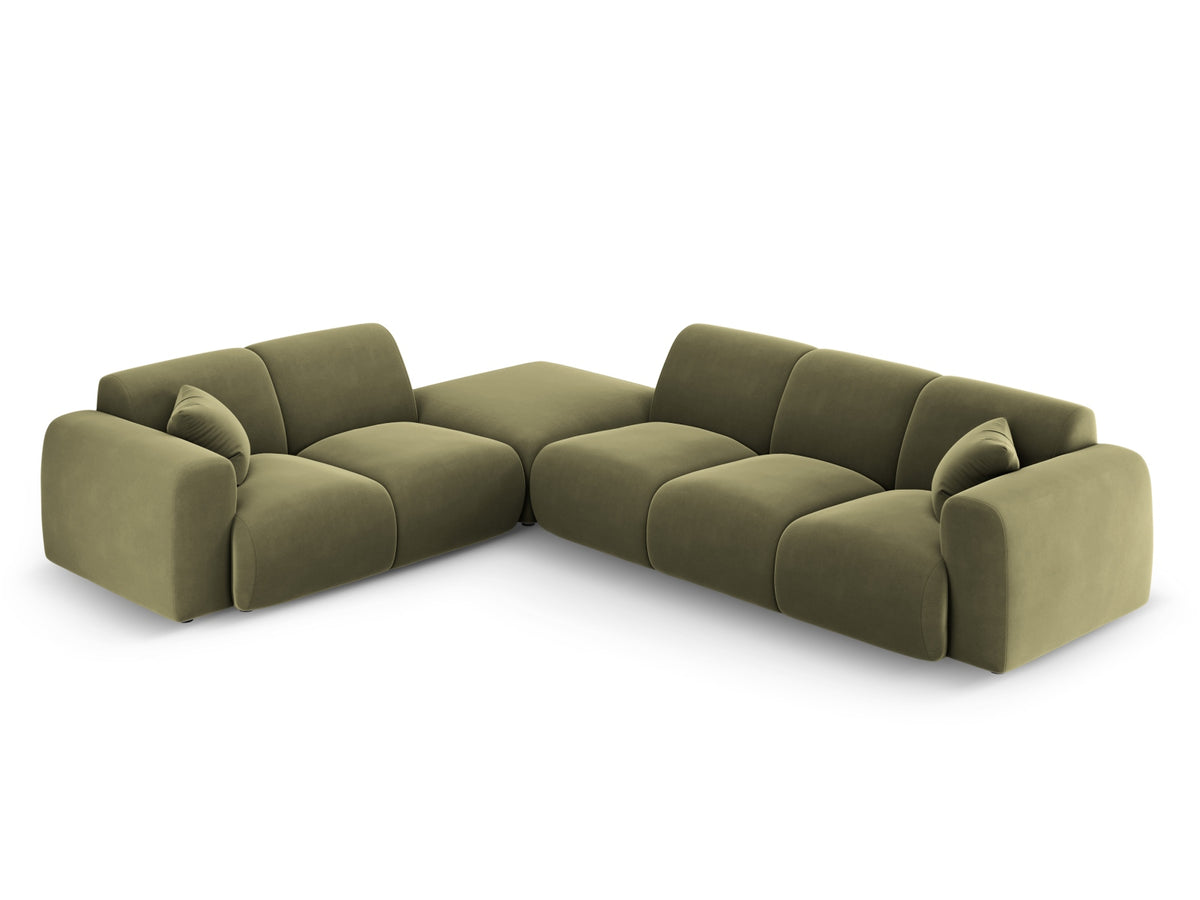 Nolio Corner Sofa, 4 Seats, 315x250 cm — Light Green / Left