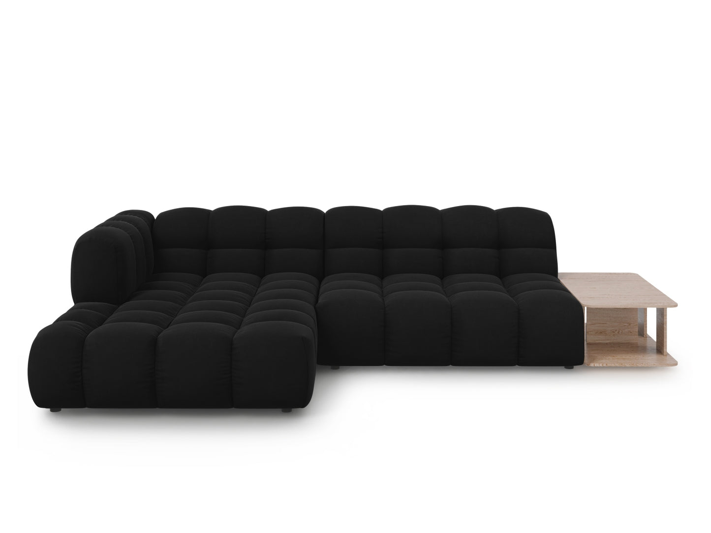 Sky Modular Corner Sofa, 4 Seats, 297x162 cm — Black / Left