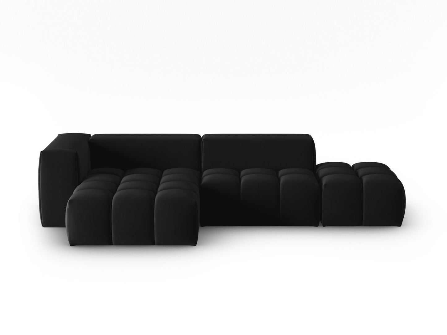 Verona Modular Corner Sofa, 4 Seats, 265x145 cm — Black / Left