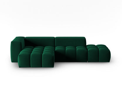 Verona Modular Corner Sofa, 4 Seats, 265x145 cm — Bottle Green / Left