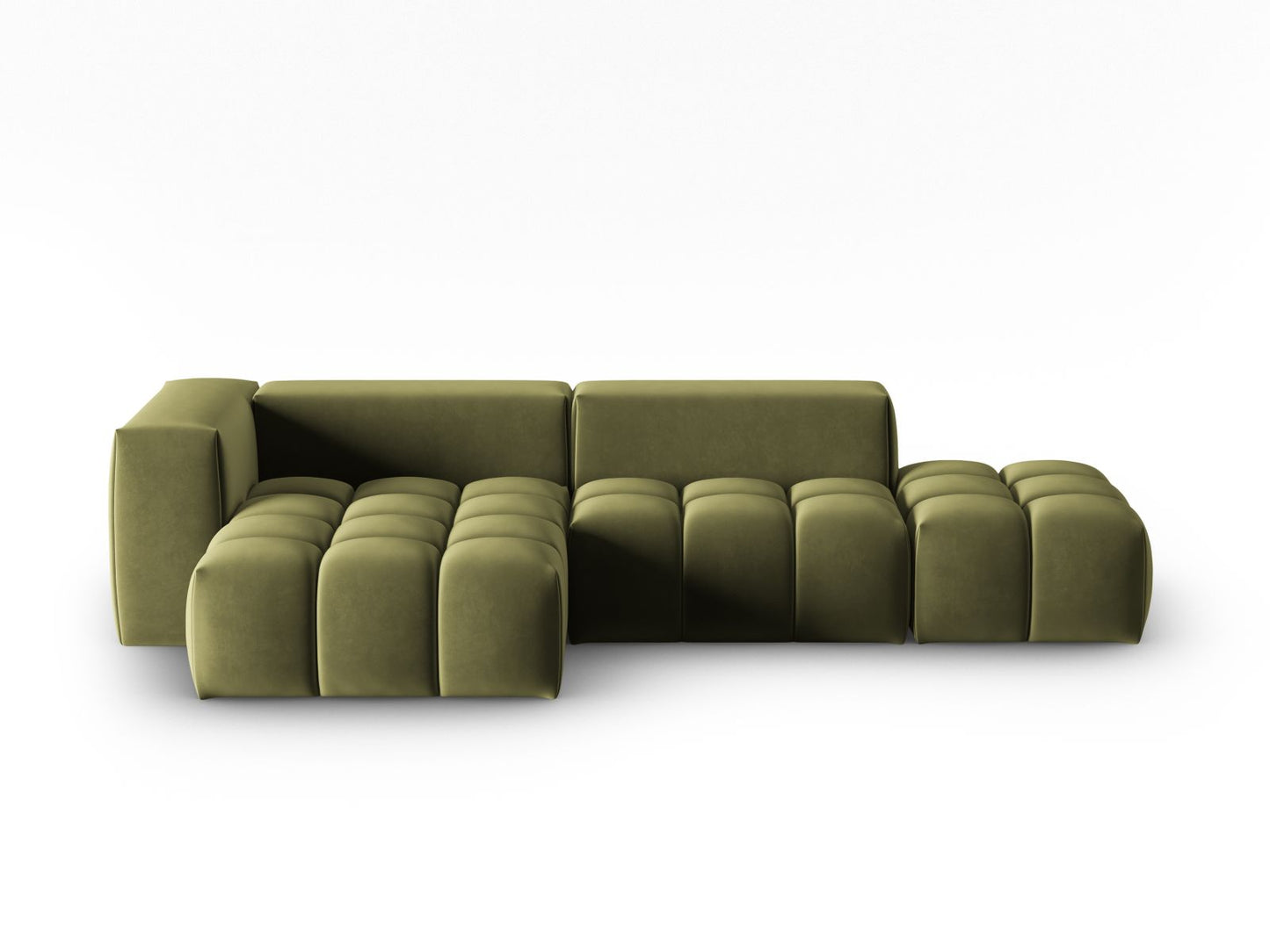 Verona Modular Corner Sofa, 4 Seats, 265x145 cm — Light Green / Left