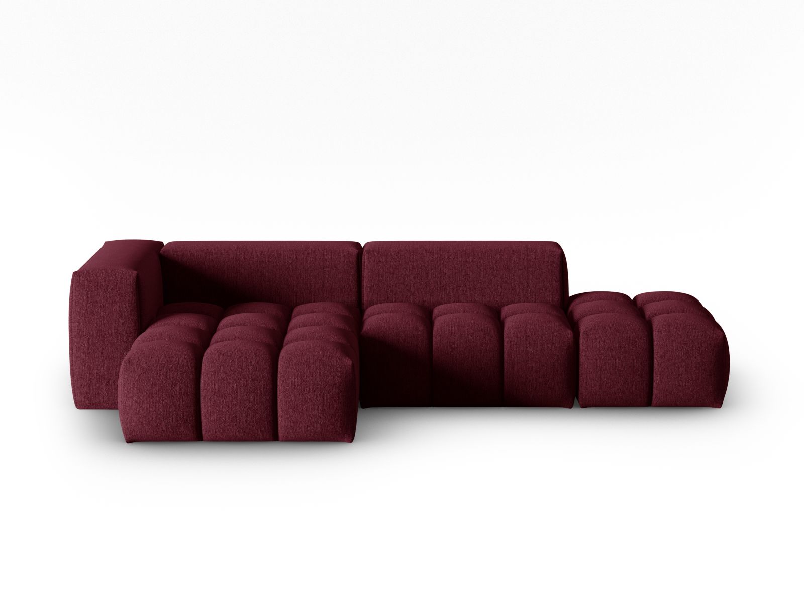 Verona Modular Corner Sofa, 4 Seats, 265x145 cm — Burgundy / Left