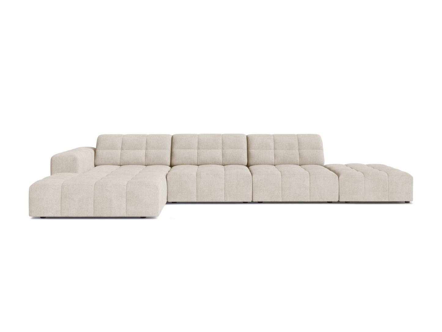 Chicago Corner Sofa, 5 Seats, 348x167 cm — Light Beige / Left