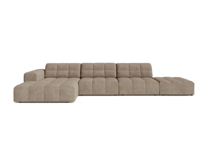 Chicago Corner Sofa, 5 Seats, 348x167 cm — Dark Beige / Left