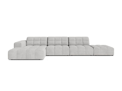 Chicago Corner Sofa, 5 Seats, 348x167 cm — Silver / Left