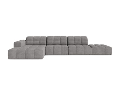 Chicago Corner Sofa, 5 Seats, 348x167 cm — Light Grey / Left