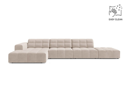 Chicago Corner Sofa, 5 Seats, 348x167 cm — Light Beige / Left