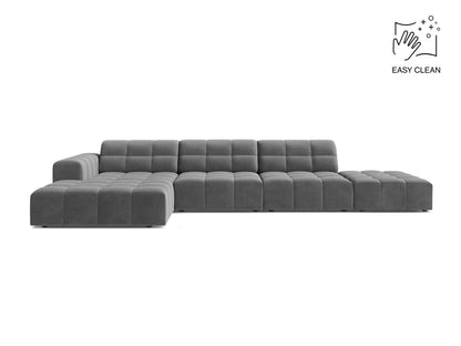 Chicago Corner Sofa, 5 Seats, 348x167 cm — Light Grey / Left