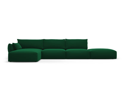 Matera Corner Sofa, 5 Seats, 364x171 cm — Bottle Green / Left