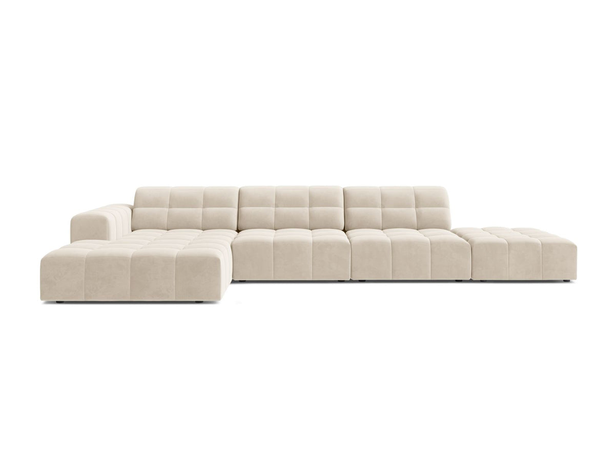 Chicago Corner Sofa, 5 Seats, 348x167 cm — Light Beige / Left