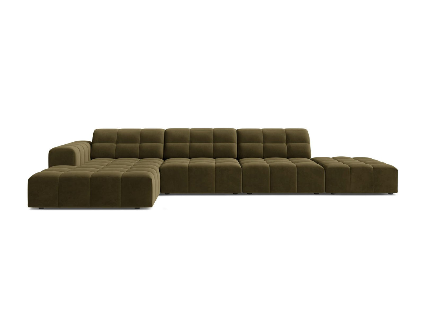 Chicago Corner Sofa, 5 Seats, 348x167 cm — Green / Left