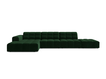 Chicago Corner Sofa, 5 Seats, 348x167 cm — Bottle Green / Left