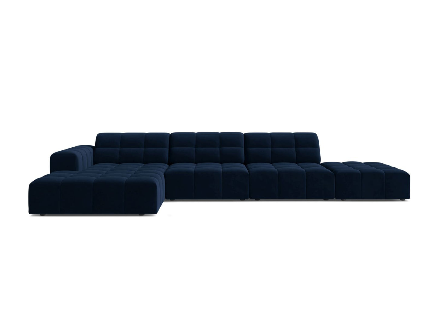 Chicago Corner Sofa, 5 Seats, 348x167 cm — Royal Blue / Left