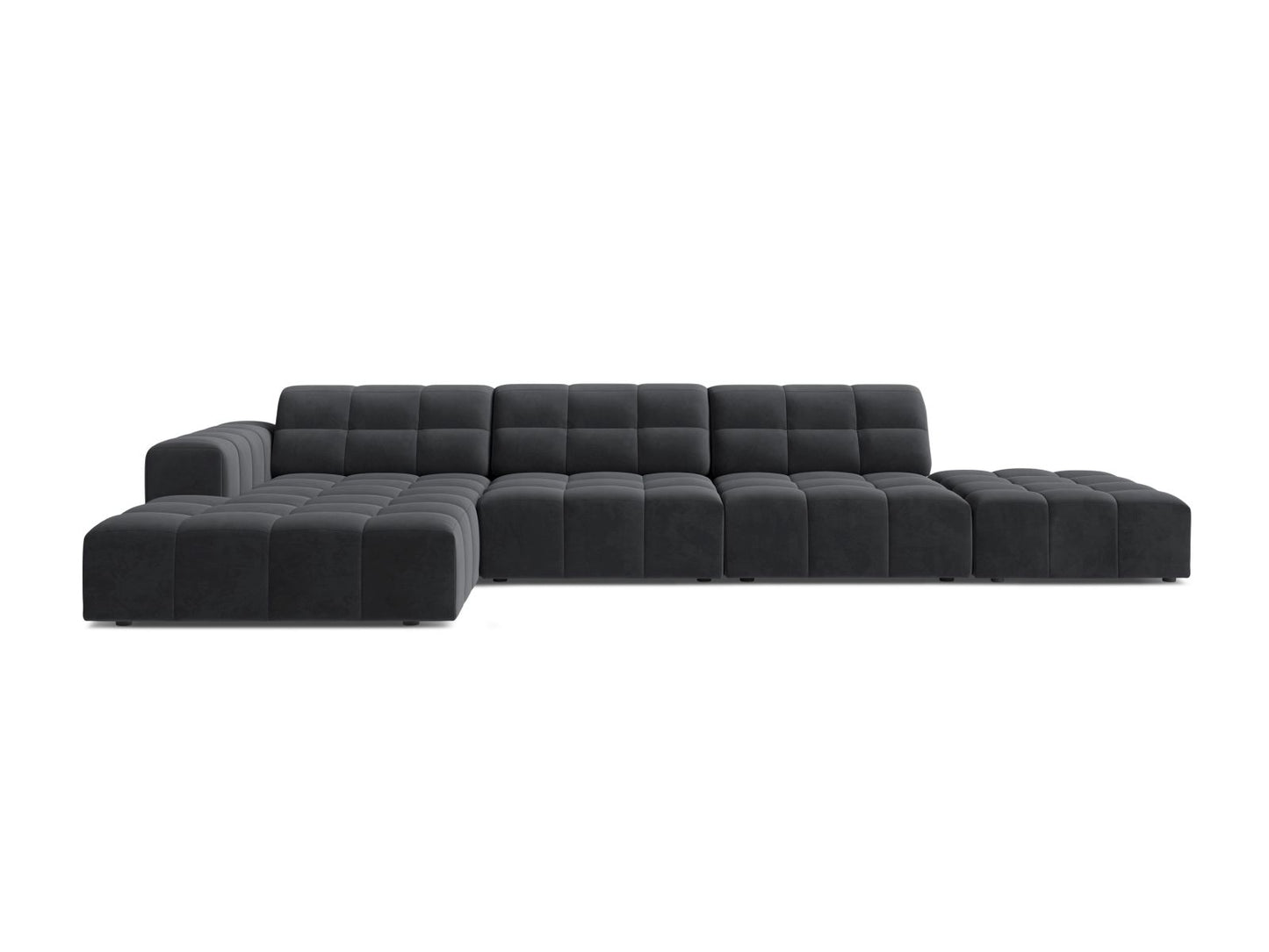 Chicago Corner Sofa, 5 Seats, 348x167 cm — Grey / Left
