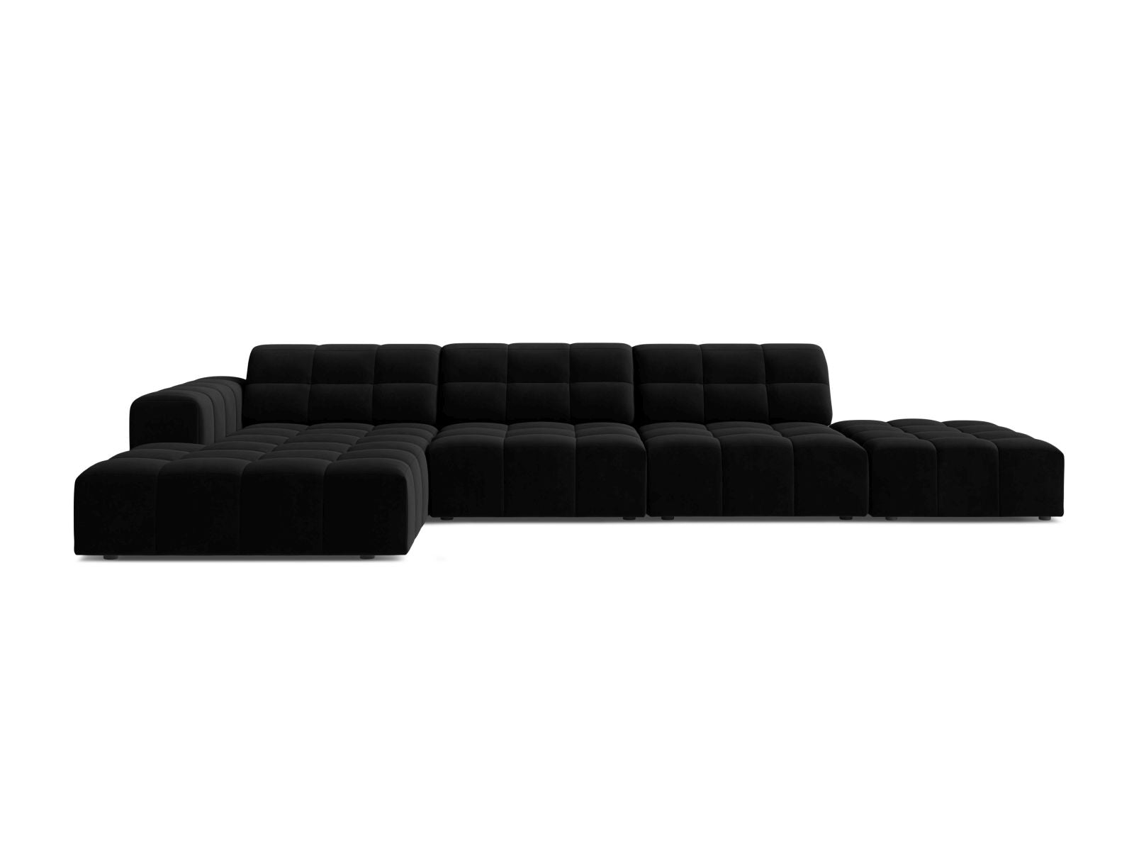 Chicago Corner Sofa, 5 Seats, 348x167 cm — Black / Left