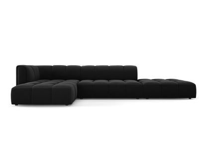 Moritz Modular Corner Sofa, 5 Seats, 323x160 cm — Black / Left