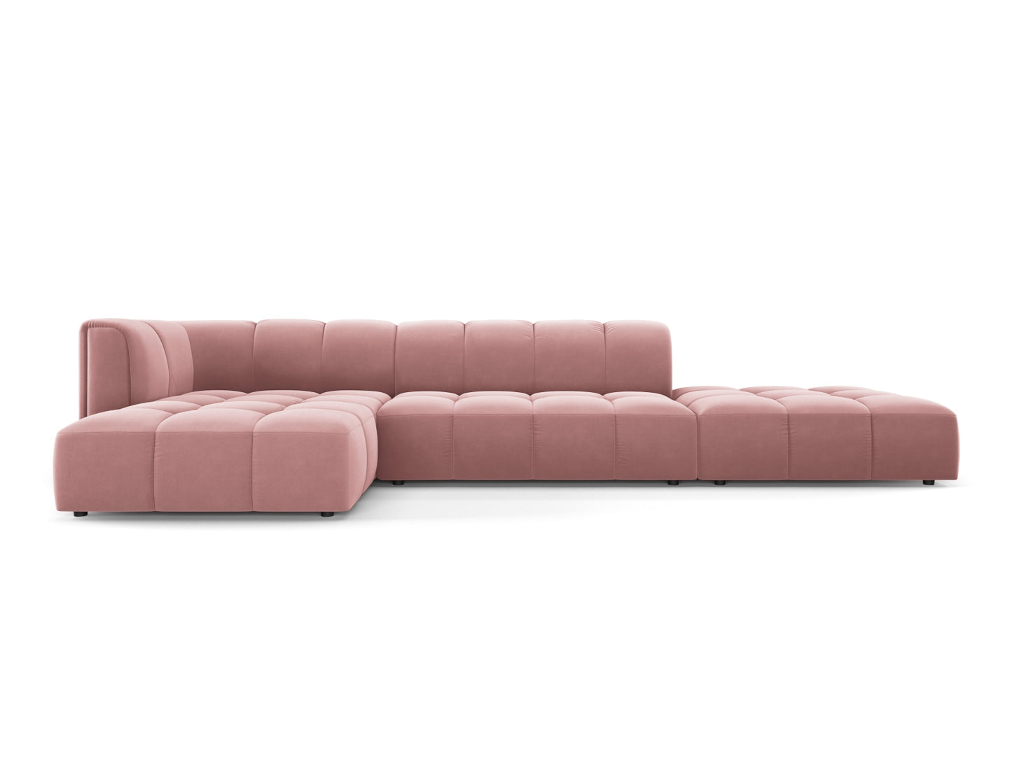 Moritz Modular Corner Sofa, 5 Seats, 323x160 cm — Pink / Left