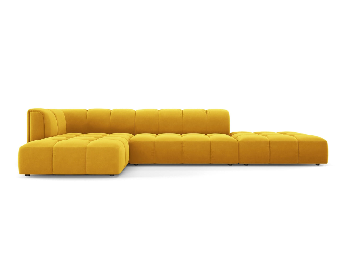 Moritz Modular Corner Sofa, 5 Seats, 323x160 cm — Yellow / Left