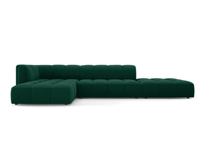 Moritz Modular Corner Sofa, 5 Seats, 323x160 cm — Bottle Green / Left