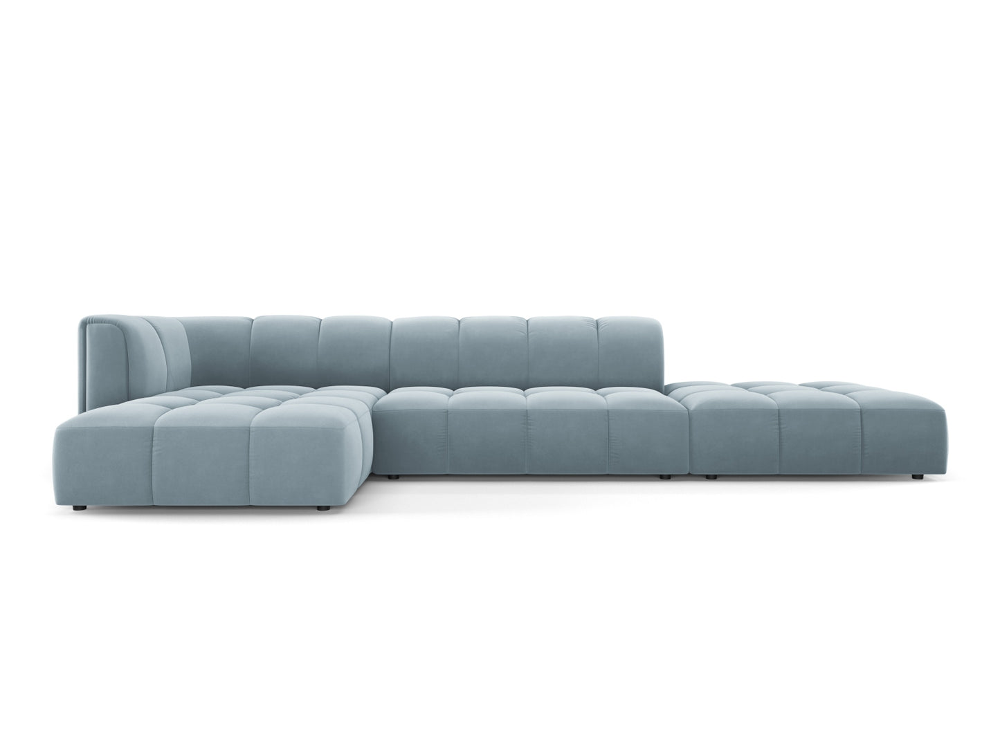 Moritz Modular Corner Sofa, 5 Seats, 323x160 cm — Light Blue / Left