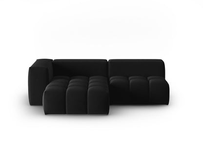 Verona Modular Corner Sofa, 3 Seats, 205x145 cm — Black / Left