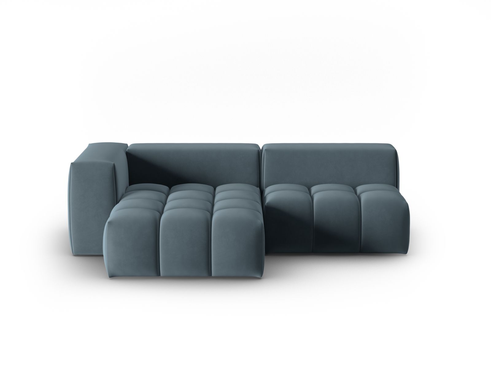 Verona Modular Corner Sofa, 3 Seats, 205x145 cm — Pastel Blue / Left
