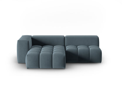 Verona Modular Corner Sofa, 3 Seats, 205x145 cm — Pastel Blue / Left