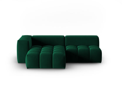 Verona Modular Corner Sofa, 3 Seats, 205x145 cm — Bottle Green / Left
