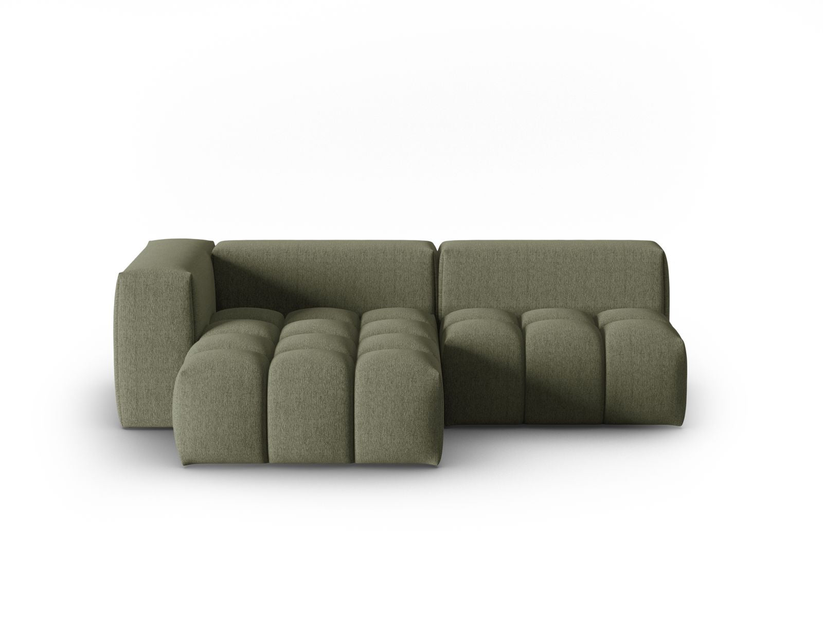 Verona Modular Corner Sofa, 3 Seats, 205x145 cm — Dark Olive Green / Left