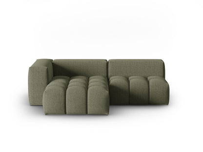 Verona Modular Corner Sofa, 3 Seats, 205x145 cm — Dark Olive Green / Left