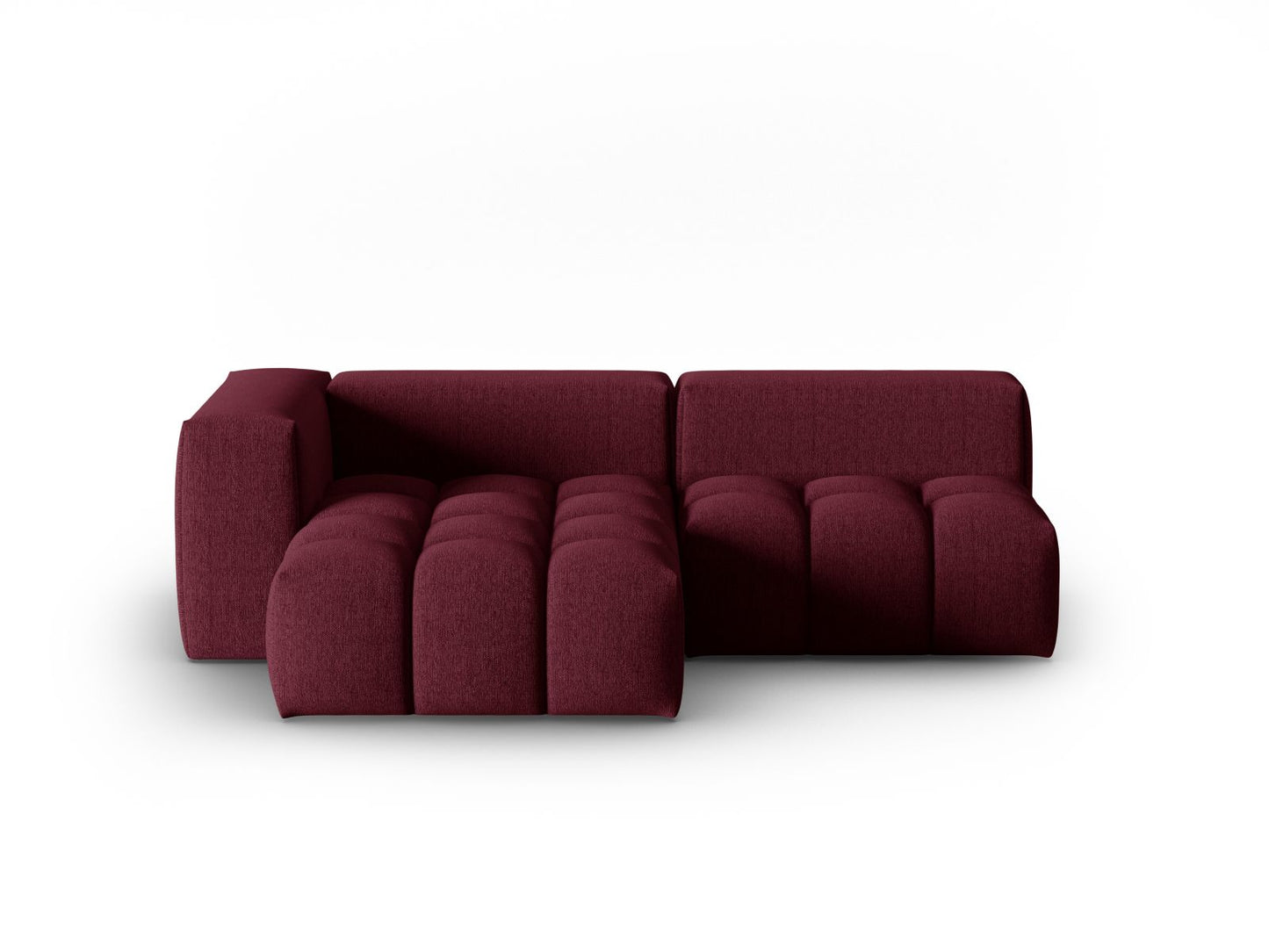 Verona Modular Corner Sofa, 3 Seats, 205x145 cm — Burgundy / Left
