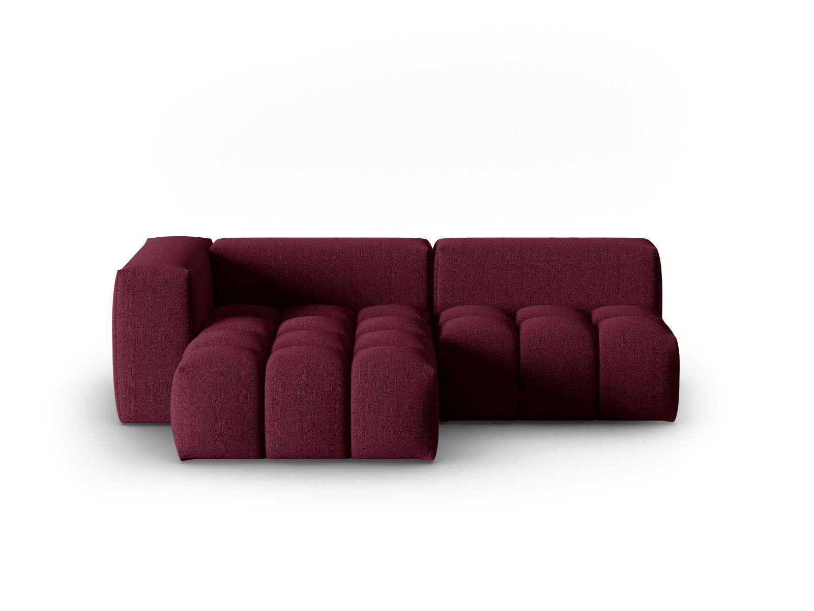 Verona Modular Corner Sofa, 3 Seats, 205x145 cm — Burgundy / Left