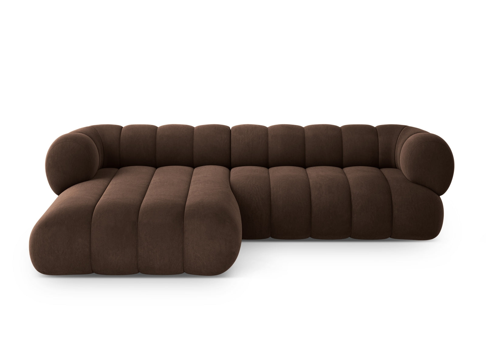 Koge Corner Sofa, 5 Seats, 270x165 cm — Chocolate / Left