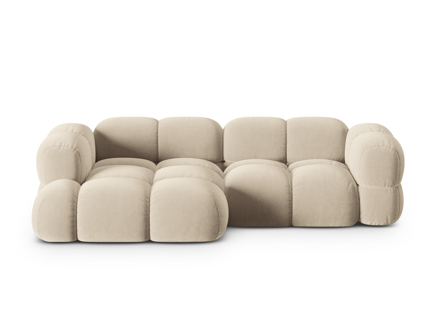 Loretto Corner Sofa, 3 Seats, 250x147 cm — Light Beige / Left