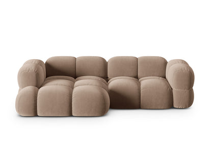 Loretto Corner Sofa, 3 Seats, 250x147 cm — Dark Beige / Left