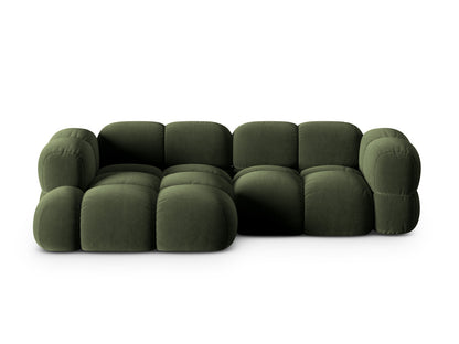 Loretto Corner Sofa, 3 Seats, 250x147 cm — Green / Left