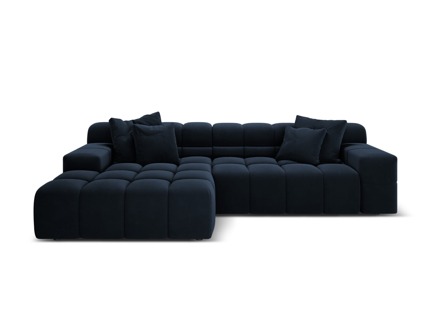 Hawaii Corner Sofa, 3 Seats, 270x160 cm — Navy Blue / Left
