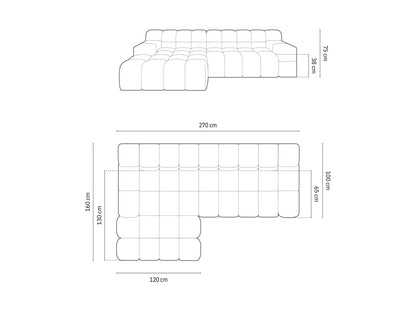 Hawaii Corner Sofa, 3 Seats, 270x160 cm