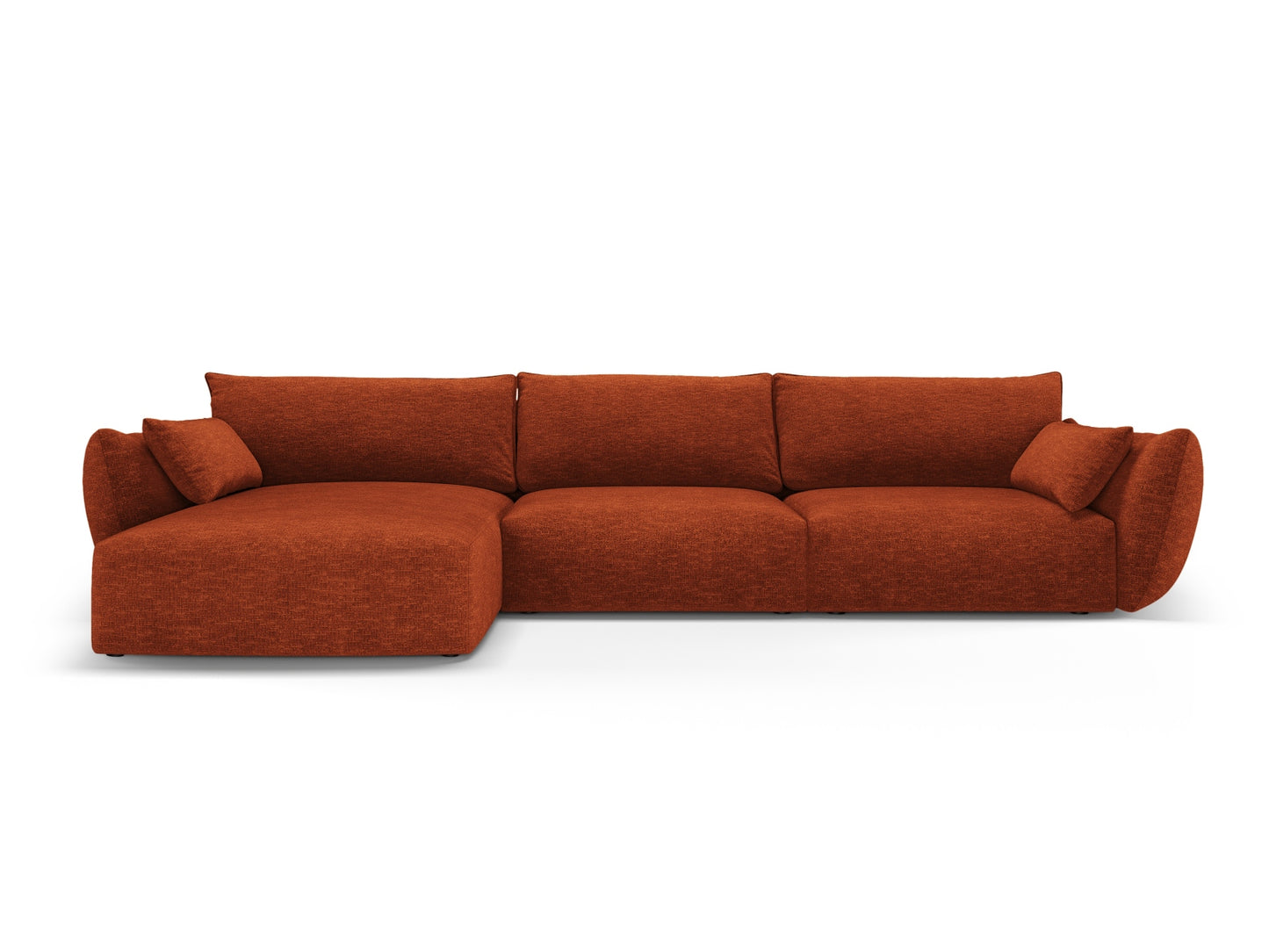 Matera Corner Sofa, 4 Seats, 308x171 cm — Terracotta / Left
