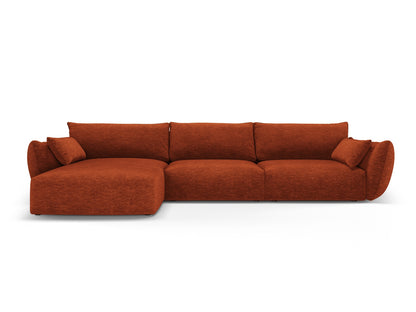 Matera Corner Sofa, 4 Seats, 308x171 cm — Terracotta / Left