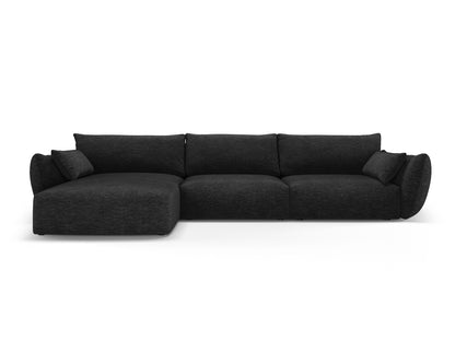 Matera Corner Sofa, 4 Seats, 308x171 cm — Black / Left