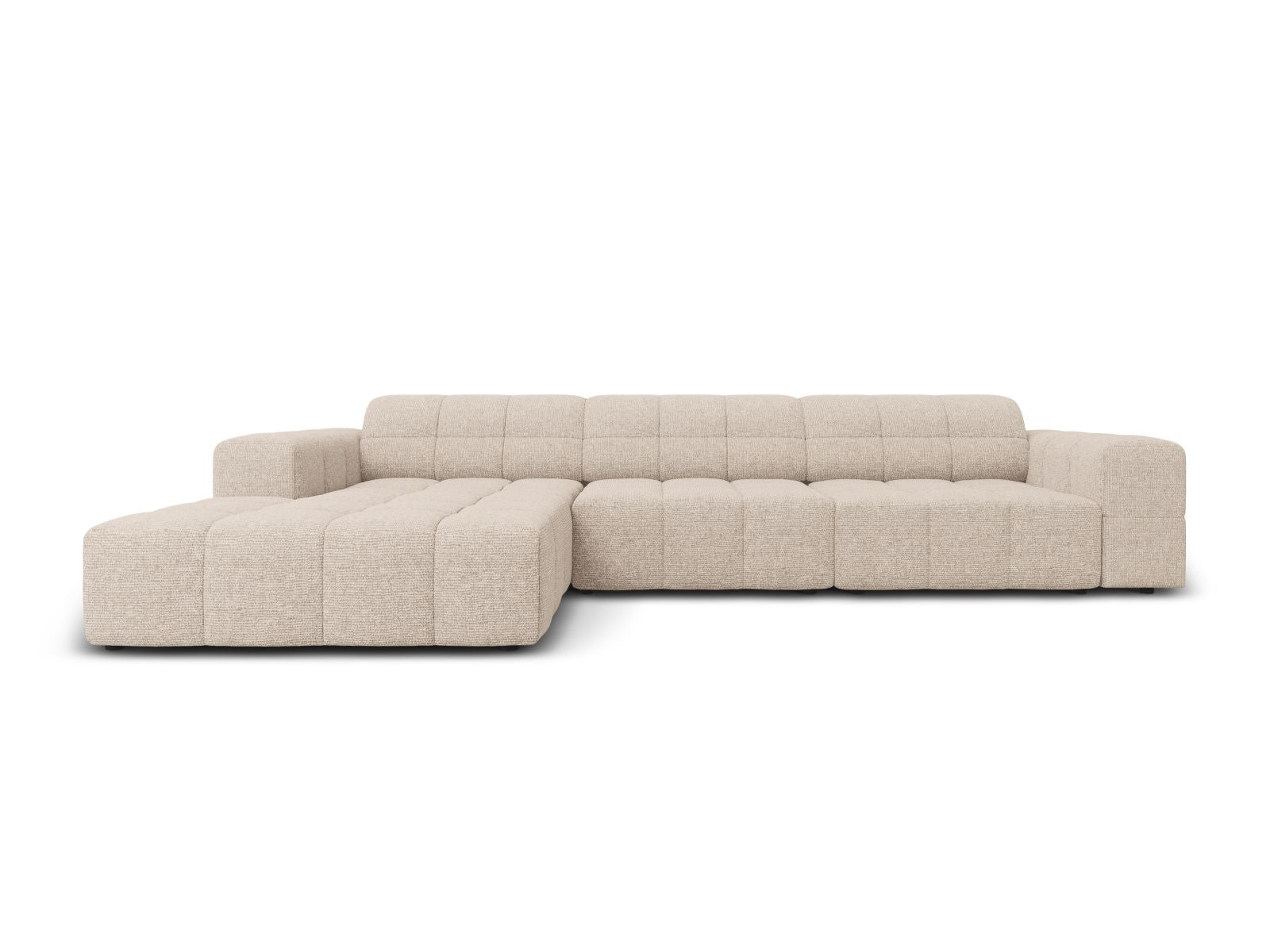 Chicago Corner Sofa, 4 Seats, 294x167 cm — Beige / Left