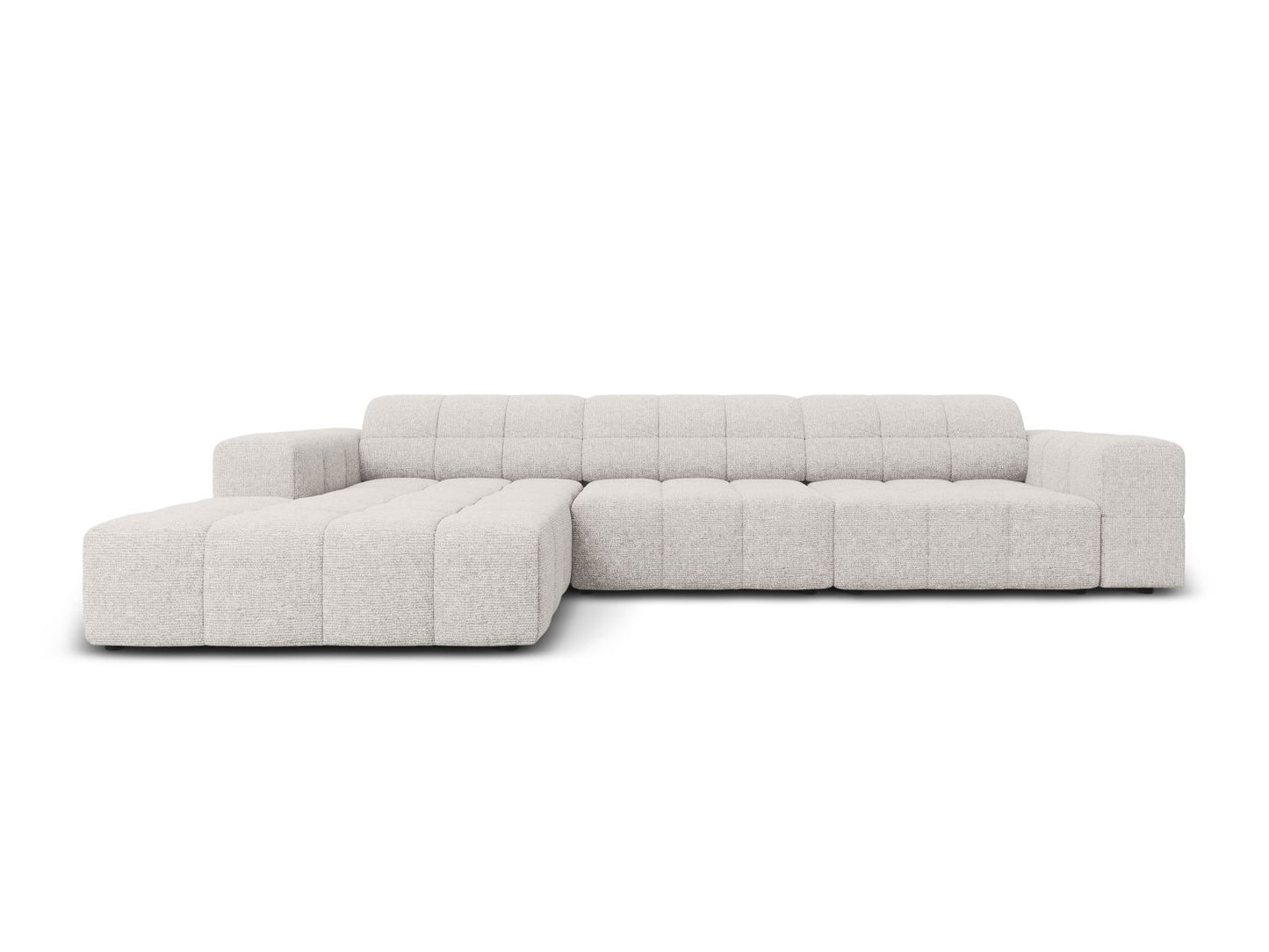 Chicago Corner Sofa, 4 Seats, 294x167 cm — Light Grey / Left