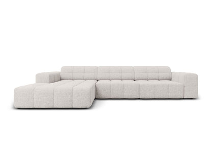 Chicago Corner Sofa, 4 Seats, 294x167 cm — Light Grey / Left
