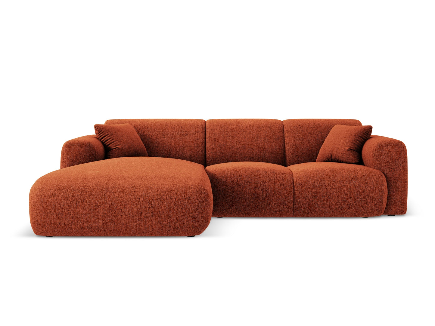 Nolio Corner Sofa, 4 Seats, 260x170 cm — Terracotta / Left