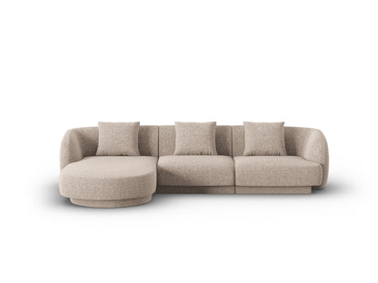 Tulum Corner Sofa, 4 Seats, 255x156 cm — Beige / Left