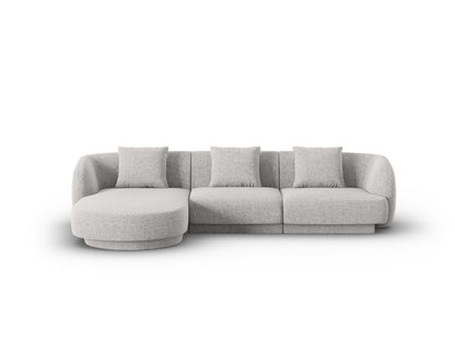 Tulum Corner Sofa, 4 Seats, 255x156 cm — Light Grey / Left