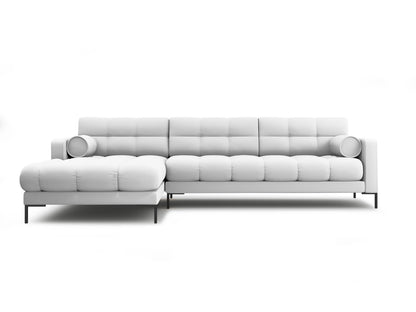 Bali Corner Sofa, 5 Seats, 293x185 cm — Light Grey / Black Metal / Left